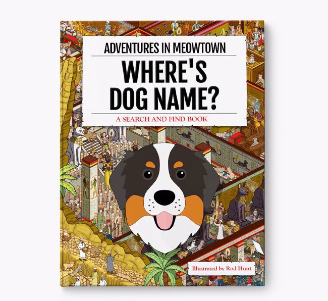 Personalised Bernese Mountain Dog Book: Where's Dog Name? Volume 2